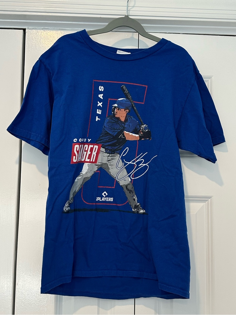 Blue Baseball Graphic T‑Shirt - Corey Seager